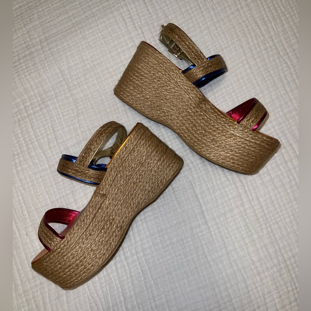 Colorful Platform Espadrille Sandals
